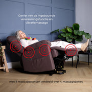 Vitadora sta-op stoel met massage en warmtefunctie